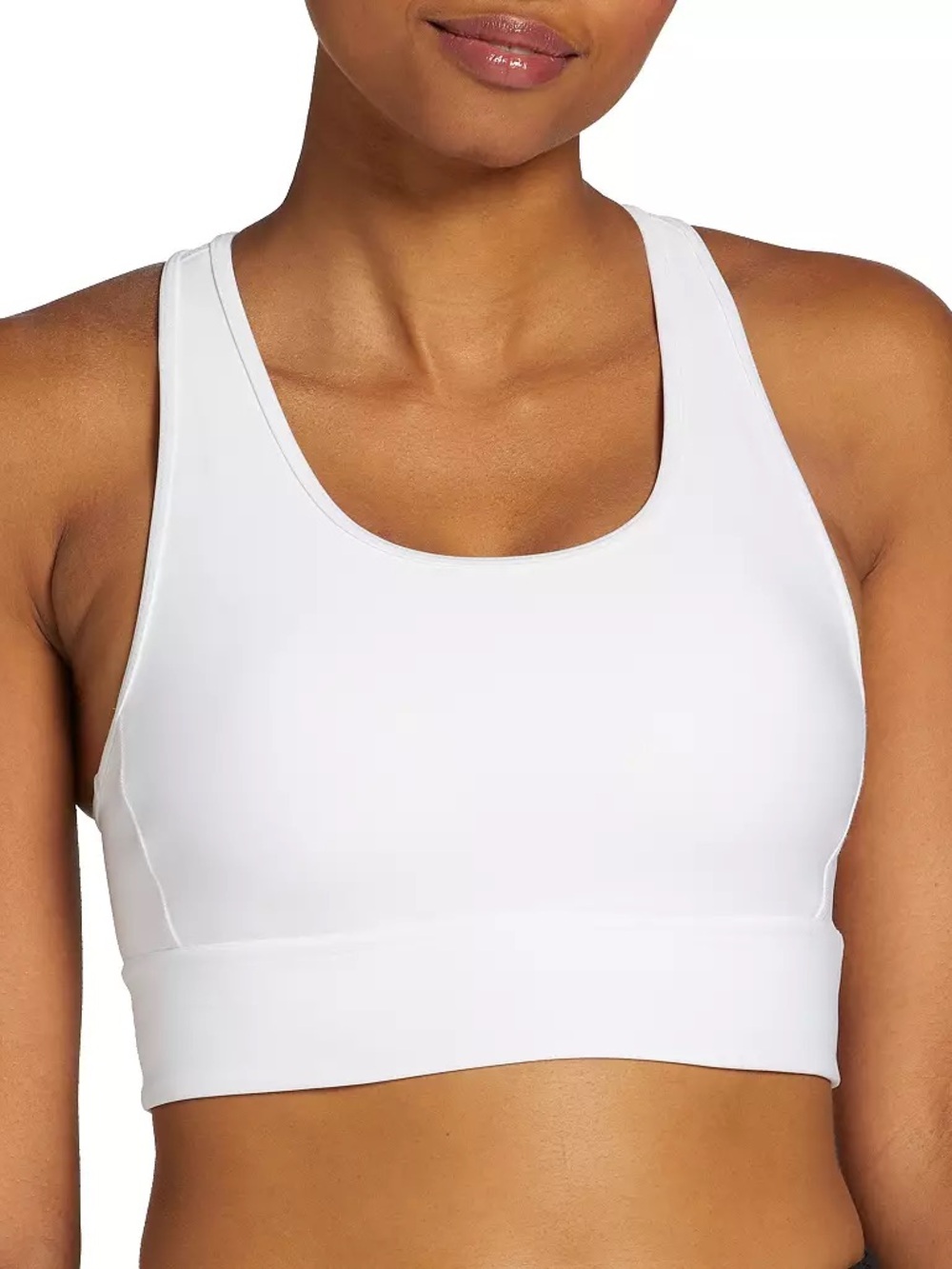 Women's White Seamless Sports Bra - Comfort Support